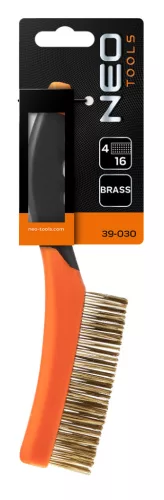 Neo Tools Drótkefe, sárgaréz, 4x16 sor