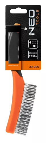 Neo Tools Drótkefe, rozsdamentes, 4x16 sor