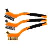 Neo Tools Drótkefe készlet 3db, 3x7 sor, Acél, műanyag és sárgaréz szálas kefék