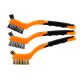 Neo Tools Drótkefe készlet 3db, 3x7 sor, Acél, műanyag és sárgaréz szálas kefék