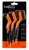 Neo Tools Drótkefe készlet 3db, 3x7 sor, Acél, műanyag és sárgaréz szálas kefék