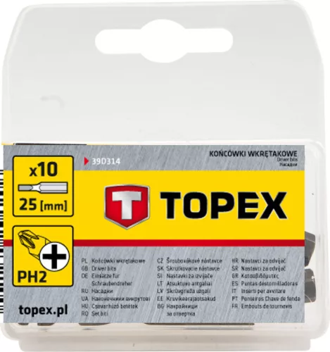 Topex Csavarhúzó bit, PH2, 25mm, 10db