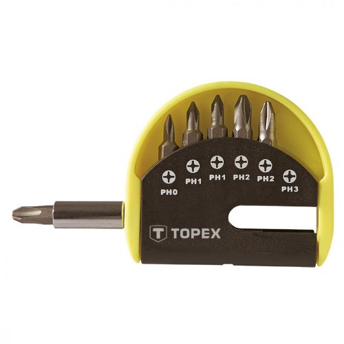 Topex bit készlet 7r.tartó mágnes.