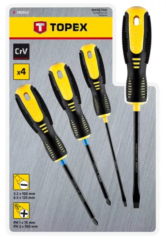 Topex Csavarhúzó készlet, 4db