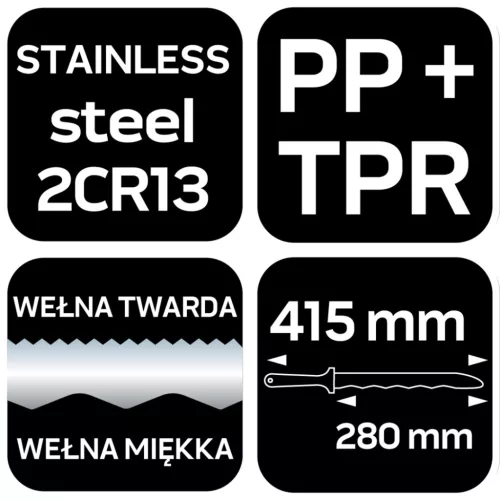 Neo Tools Kés, szigetelésvágó, 280mm-es penge, 415mm teljes hossz