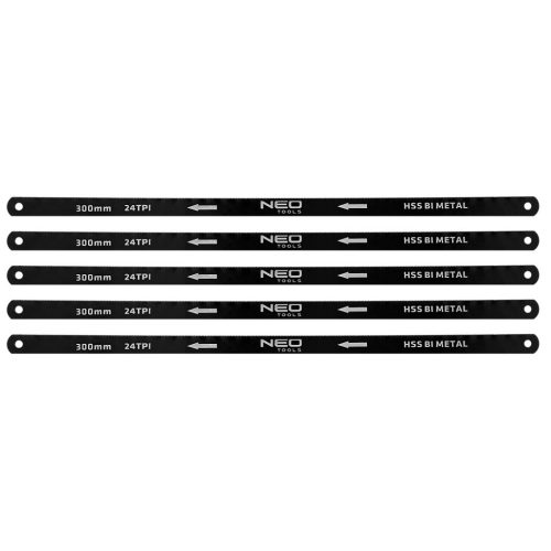 Neo Tools Fémfűrészlap készlet 300x12, 5mm, 5db, HSS Bimetal
