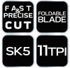 Neo Tools Japán fűrész, fűrészlap: 250mm(10") 11 TPI, wide, összecsukható