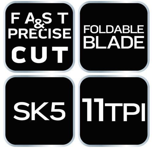 Neo Tools Japán fűrész, fűrészlap:250mm(10") 11 TPI, hegyes, összecsukható