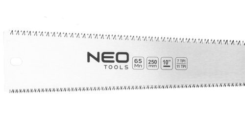 Neo Tools Japán fűrész, kétoldalas, fűrészlap:250mm(10"), 7 és 11 TPI