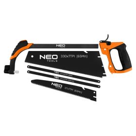   Neo Tools Kézifűrész univerzális 4 az 1-ben, gyors lapcsere rendszer, fém-fa-műanyag-rétegelt lemez vágáshoz