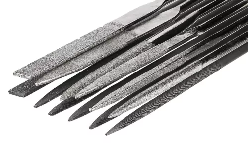 Neo Tools Tűreszelő és fűrész készlet 14db-os, gyorscsatlakozós nyéllel, műanyag tokban