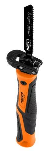 Neo Tools Tűreszelő és fűrész készlet 14db-os, gyorscsatlakozós nyéllel, műanyag tokban