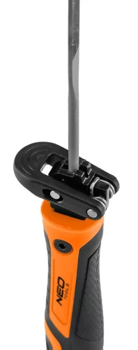 Neo Tools Tűreszelő és fűrész készlet 14db-os, gyorscsatlakozós nyéllel, műanyag tokban