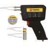 Topex Forrasztópisztoly 150W, kiegészítőkkel, 3db pákacsúcs, forrasztókrém, forrasztóón, kofferben