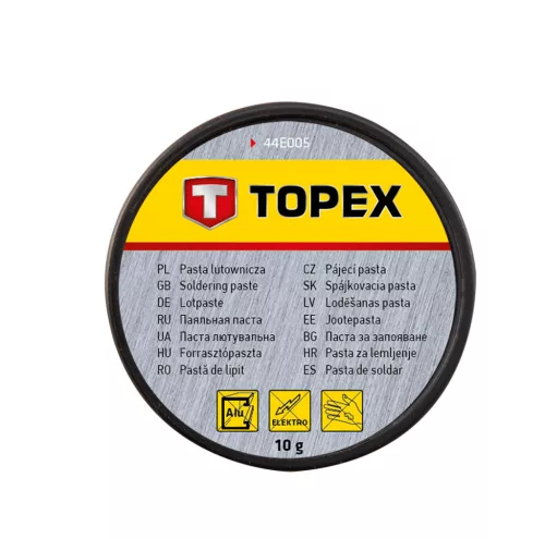 Topex Forrasztópisztoly 150W, kiegészítőkkel, 3db pákacsúcs, forrasztókrém, forrasztóón, kofferben