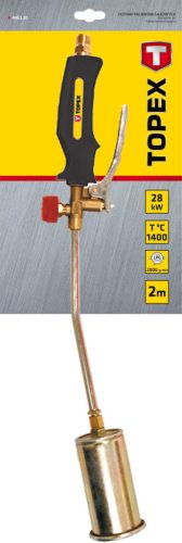 Topex Gázforrasztó, perzselő, gázégő készlet PROFI, 50mm, szár: 50cm, Tömlő: 1,5m.