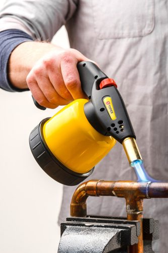 Topex Gázforrasztó, perzselő, gázégő 190g palackhoz, PIEZO