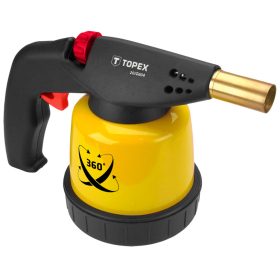   Topex Gázforrasztó, perzselő, gázégő 190g palackhoz, PIEZO, 360°