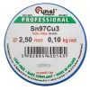 Cynel Forrasztóón, 97% SN, 3% CU 2.5mm drót, 100g, rézforrasztáshoz