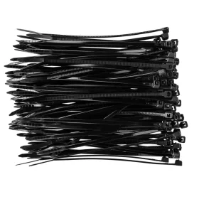   Topex Kábelkötegelő, gyorskötöző, 2,5mm x 100mm, fekete, 100db