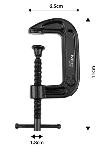 Neo Tools Kézi szorító, öntöttvas, 50mm, 2", 208g