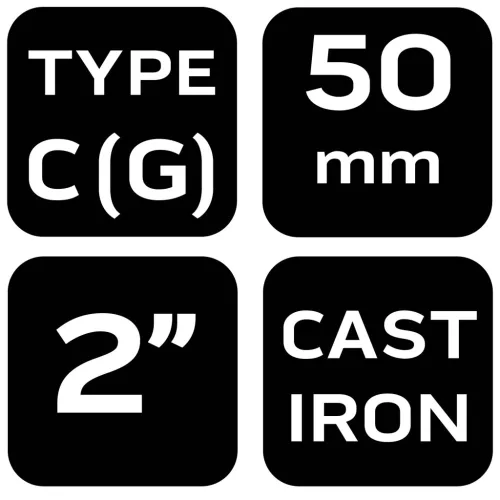 Neo Tools Kézi szorító, öntöttvas, 50mm, 2", 208g