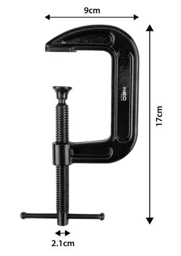 Neo Tools Kézi szorító, öntöttvas, 75mm, 3", 485g