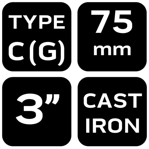 Neo Tools Kézi szorító, öntöttvas, 75mm, 3", 485g