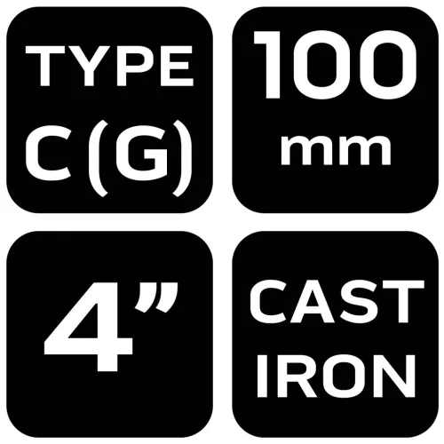 Neo Tools Kézi szorító, öntöttvas, 100mm, 4", 567g