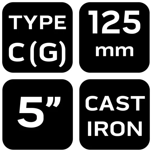 Neo Tools Kézi szorító, öntöttvas, 125mm, 5", 815g