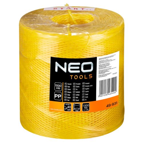 Neo Tools Polipropilén PP zsinor 1000 m