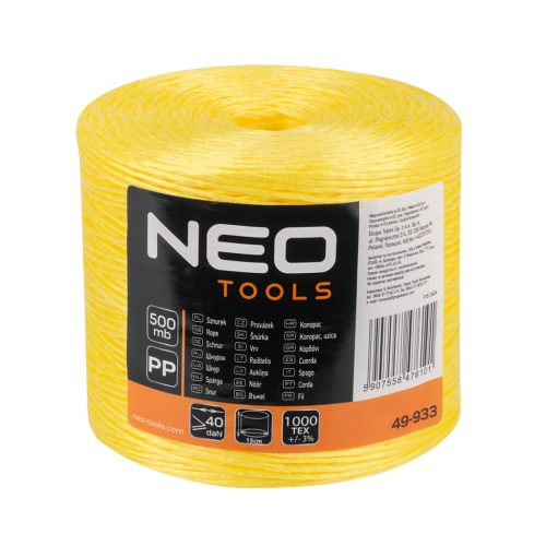 Neo Tools Polipropilén, PP, zsinór, 500m