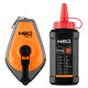 Neo Tools Kicsapózsinór + festék, műanyag házas, 30m, 1:3-as gyorsítóáttétel a zsinór visszatekeréshez, piros porfesték