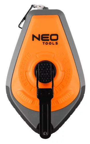 Neo Tools Kicsapózsinór + festék, műanyag házas, 30m, 1:3-as gyorsítóáttétel a zsinór visszatekeréshez, piros porfesték