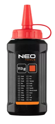 Neo Tools Kicsapózsinór + festék, műanyag házas, 30m, 1:3-as gyorsítóáttétel a zsinór visszatekeréshez, piros porfesték