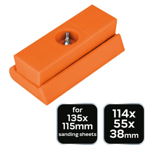 Neo Tools Csiszolótuskó, gumi, csavaros, 114x55x38mm