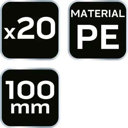 Neo Tools Szintezőtalp, aljzatkiegyenlítéshez, öntapadós, műanyag, 100mm, 20db/cs