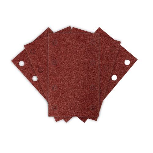 Neo Tools Csiszolópapír, tépőzáras, 80x130mm, P80, 8 lyukas, 04-623-hoz, 5db