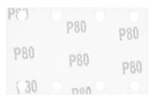Neo Tools Csiszolópapír, tépőzáras, 80x130mm, P80, 8 lyukas, 04-623-hoz, 5db