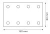Neo Tools Csiszolópapír, tépőzáras, 80x130mm, P80, 8 lyukas, 04-623-hoz, 5db