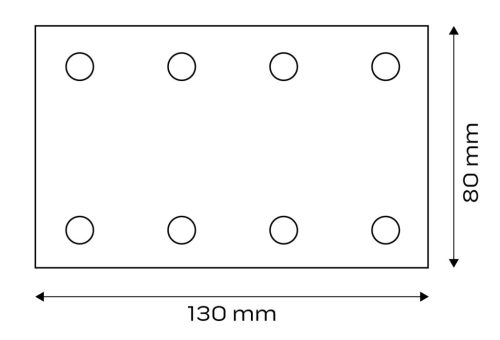 Neo Tools Csiszolópapír tépőzáras 80x130mm, P120, 8 lyukas, 04-623-hoz, 5db