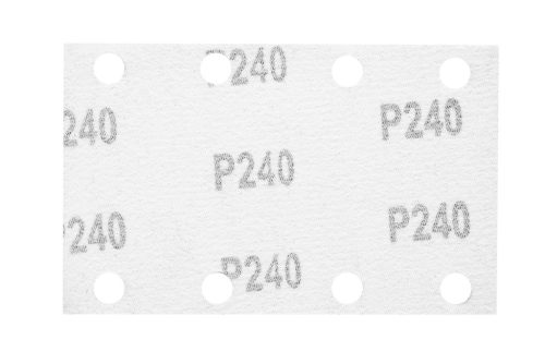 Neo Tools Csiszolópapír tépőzáras 80x130mm, P240, 8 lyukas, 04-623-hoz, 5db