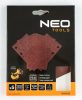 Neo Tools Csiszolópapír tépőzáras 80x130mm, P240, 8 lyukas, 04-623-hoz, 5db