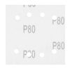 Neo Tools Csiszolópapír, tépőzáras, 113x113mm, P80, 8 lyukas, 04-623-hoz, 5db