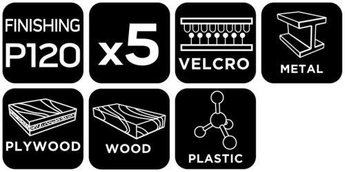 Neo Tools Csiszolópapír tépőzáras 113x113mm, P240, 8 lyukas, 04-623-hoz, 5db