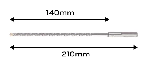 Neo Tools Betonfúró SDS PLUS 6x210mm, S4 type, 4 élű, vasbetonhoz