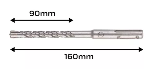 Neo Tools Betonfúró SDS PLUS 8x160mm, S4 type, 4 élű, vasbetonhoz