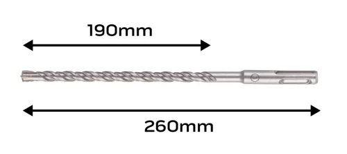 Neo Tools Betonfúró SDS PLUS 8x260mm, S4 type, 4 élű, vasbetonhoz