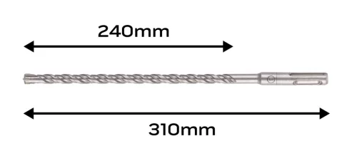 Neo Tools Betonfúró SDS PLUS 8x310mm, S4 type, 4 élű, vasbetonhoz