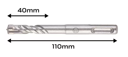Neo Tools Betonfúró SDS PLUS 10x110mm, S4 type, 4 élű, vasbetonhoz
